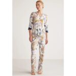 Πυτζάμα Γυναικεία Με Μακρύ Μανίκι & Μακρύ Παντελόνι Catherine s-2545CA ΠΟΛΥΧΡΩΜΟ