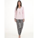 Πυτζάμα Γυναικεία Κουμπωτή με Μακρύ Μανίκι/Παντελόνι Primavera-K244