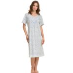 Νυχτικό Γυναικείο Με Κοντό Μανίκι & Πατιλέτα Primavera-M316 ΣΙΕΛ