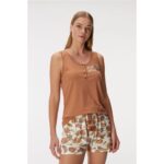 Πιτζάμα Γυναικείο Φαρδιά Ράντα Κοντό Παντελόνι Goldenbay 11366