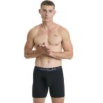 Ανδρικό Boxer "Walk" με Μακρύ Πόδι 2 Pack-W1764-2 ΜΑΥΡΟ