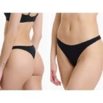 Γυναικείο Slip String από Bamboo - 2 τμχ. - Walk-W2013-0202 ΜΑΥΡΟ