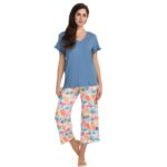 Πυτζάμα Γυναικεία Κοντό Μανίκι/Κάπρι Παντελόνι Primavera-Π250 ΣΙΕΛ