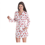 Ρόμπα Γυναικεία Με Μακρύ Μανίκι "Strawberry" Amelie-14674AM