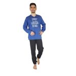 Πυζάμα Ανδρική Μακρύ Μανίκι & Μακρύ Παντελόνι Baracuda-16296BA ΜΠΛΕ