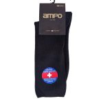  Ανδρική Κάλτσα Μάλλινη Χωρίς Λάστιχο Ampo-401 ΜΑΥΡΟ