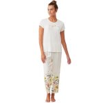 Πιτζάμα Γυναικείο Κοντό Μανίκι Μακρύ Παντελόνι Penye Mood-9245PM ΛΕΥΚΟ