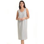 Νυχτικό Γυναικείο Με Φαρδιά Ράντα & Πατιλέτα Primavera-A408 ΓΚΡΙ