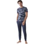Πιτζάμα Ανδρική Κοντό Μανίκι & Μακρύ Παντελόνι Nautica-M508 ΠΟΛΥΧΡΩΜΟ
